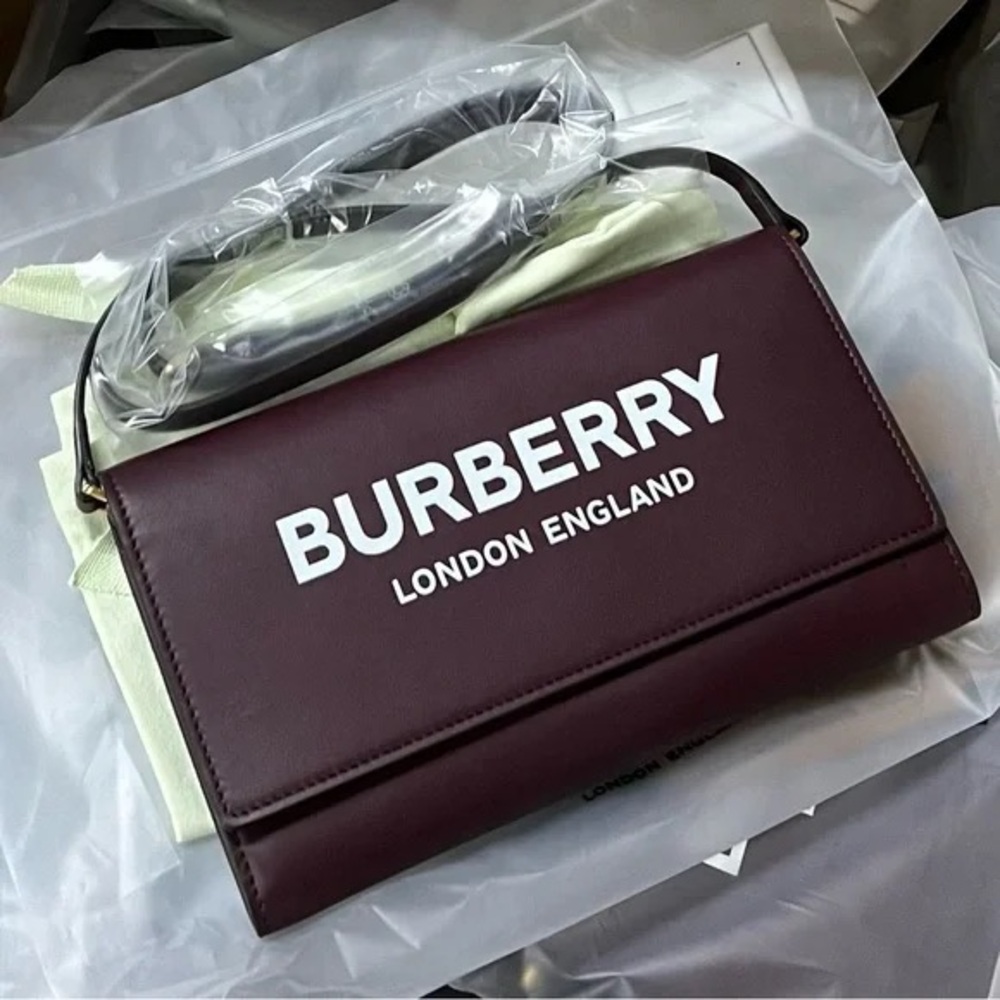 Burberry Maroon Crossbody Bag